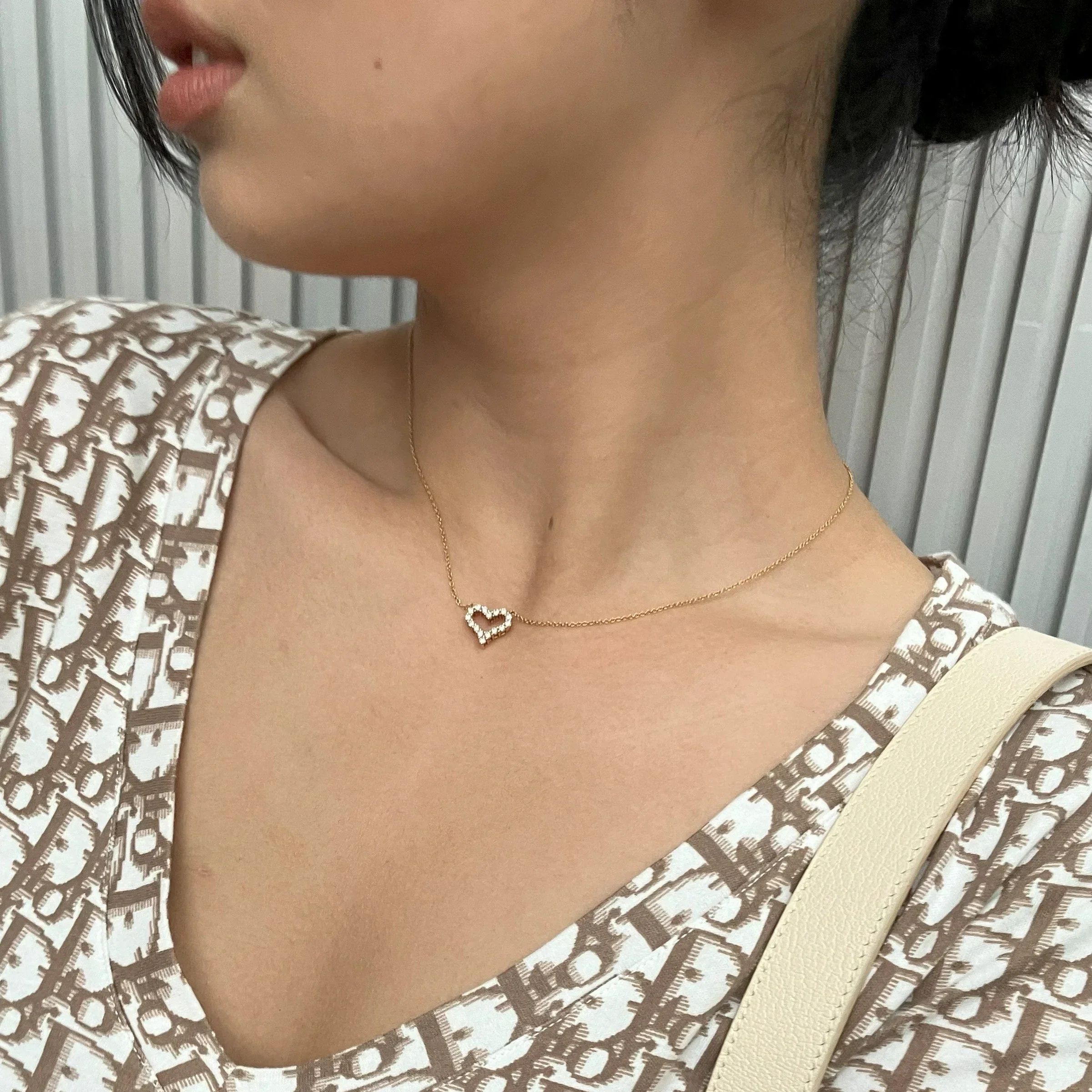 Tiffany & Co. Sentimental Heart Pendant Necklace AU750 Diamond - Image 6