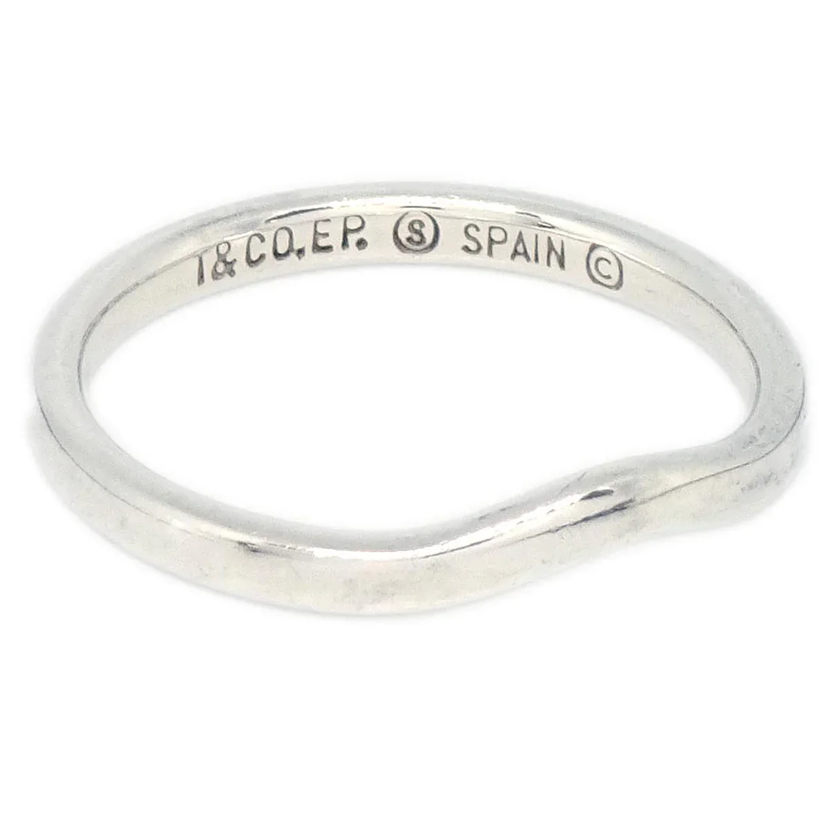 Tiffany & Co. Curved Band Ring SV925 #52 #12