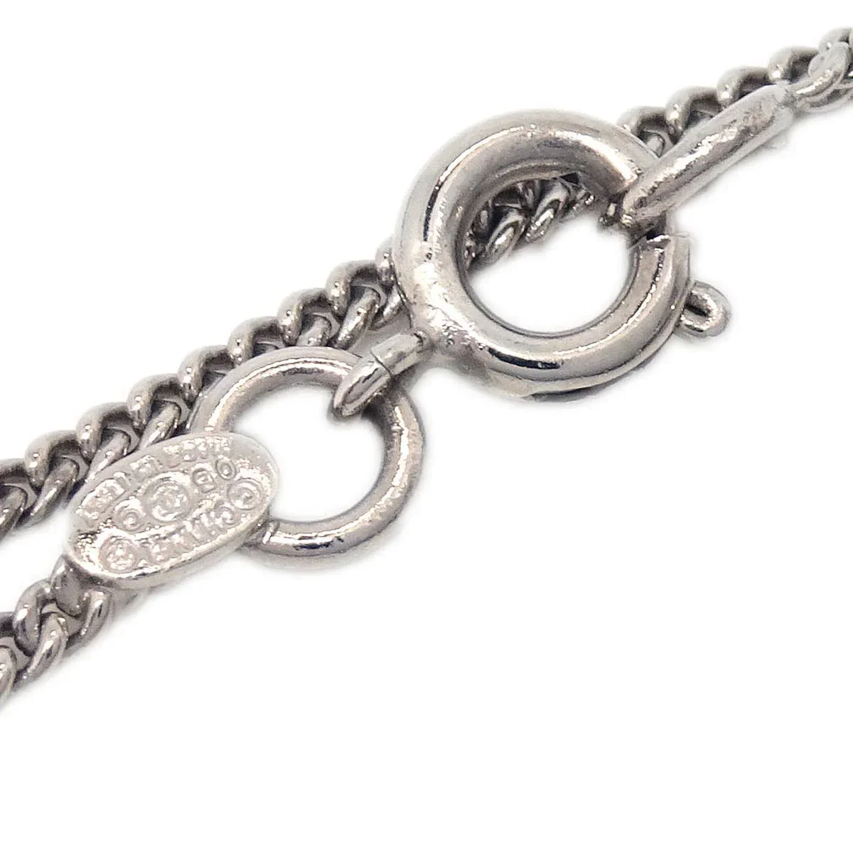 Chanel Cambon Ligne Chain Necklace Pendant Silver 05C - Image 4