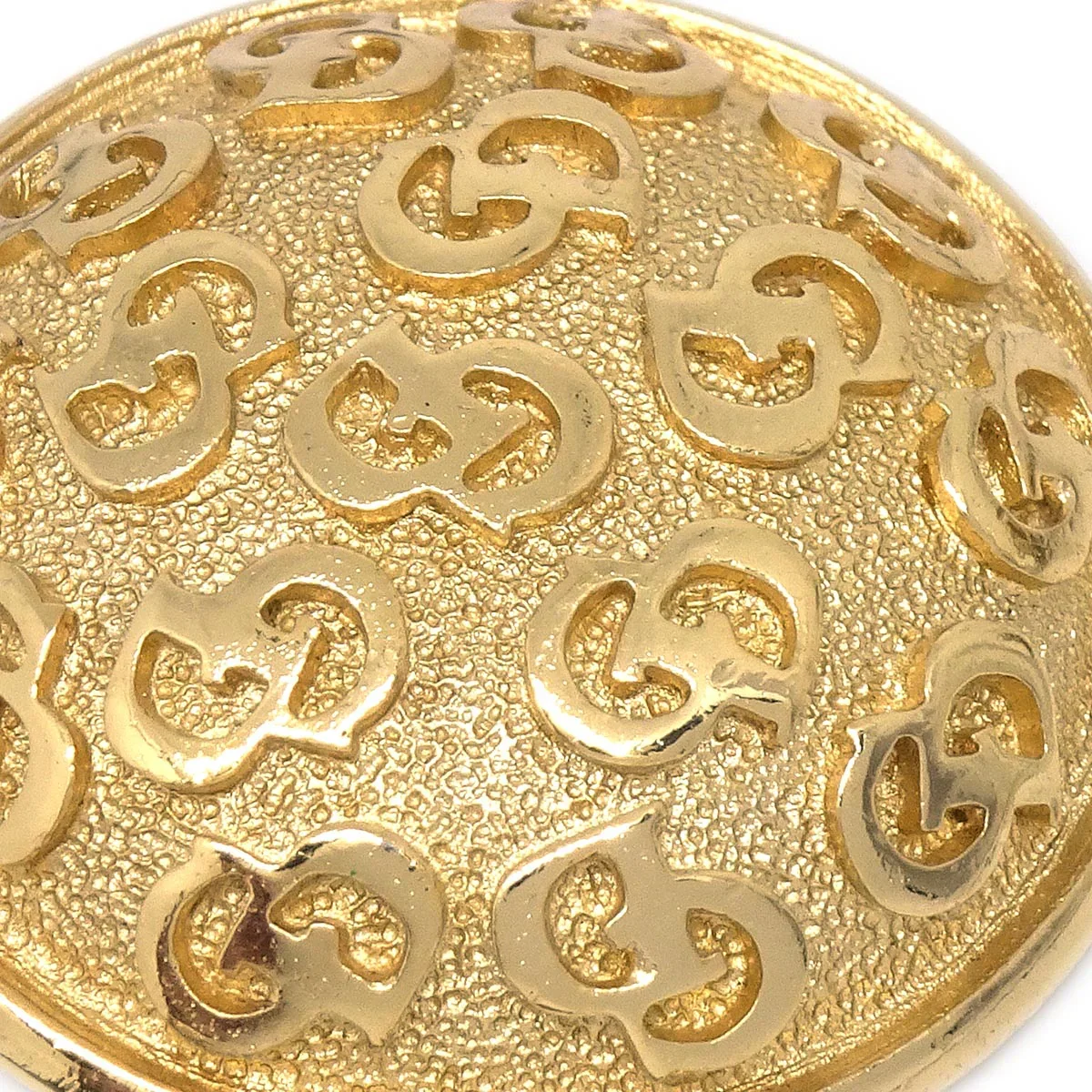 Christian Dior Button Earrings Clip-On Gold - Image 2