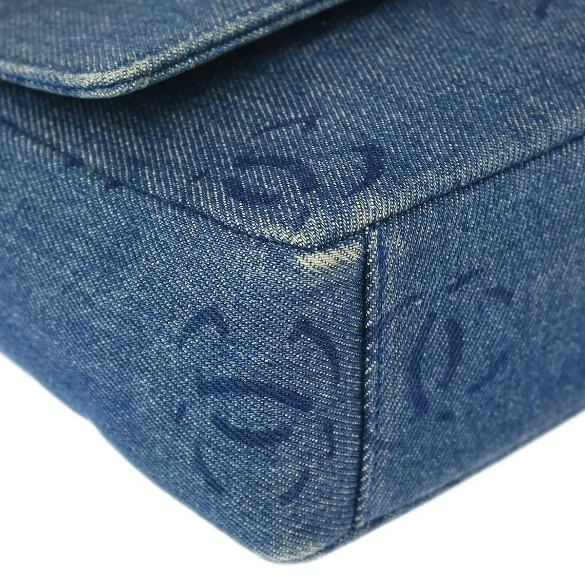 Chanel 2002-2003 Blue Denim Handbag - Image 3