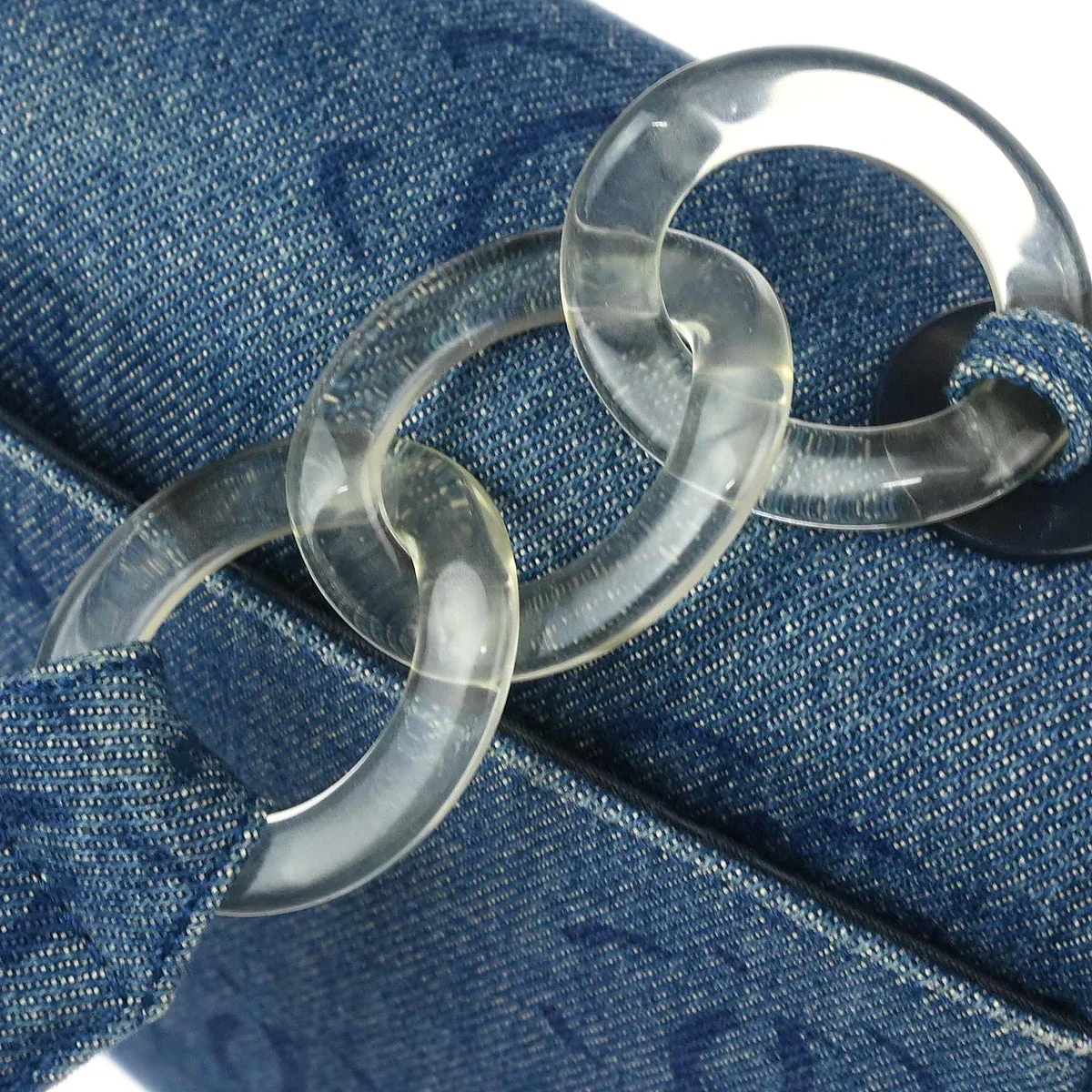 Chanel 2002-2003 Blue Denim Handbag - Image 4