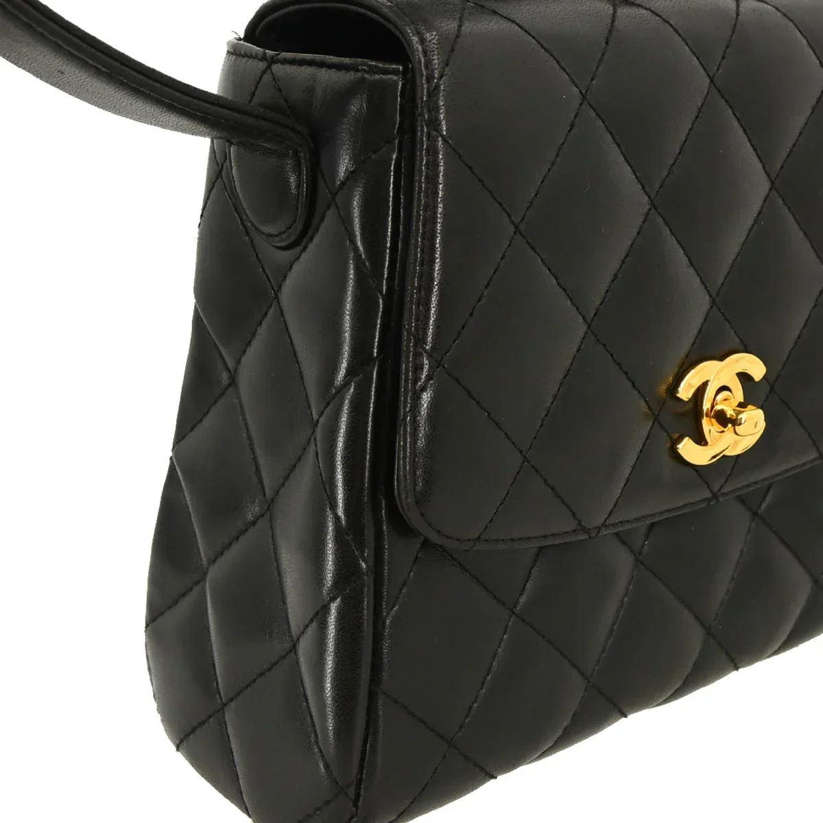 Chanel 1996-1997 Black Lambskin Handbag - Image 3