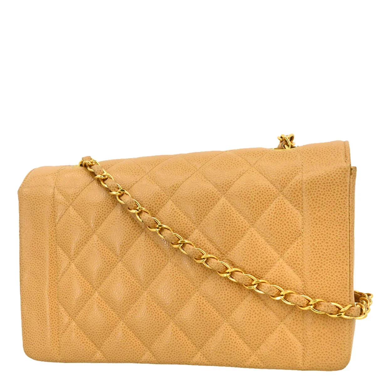 Chanel Beige Caviar Medium Diana Shoulder Bag - Image 2
