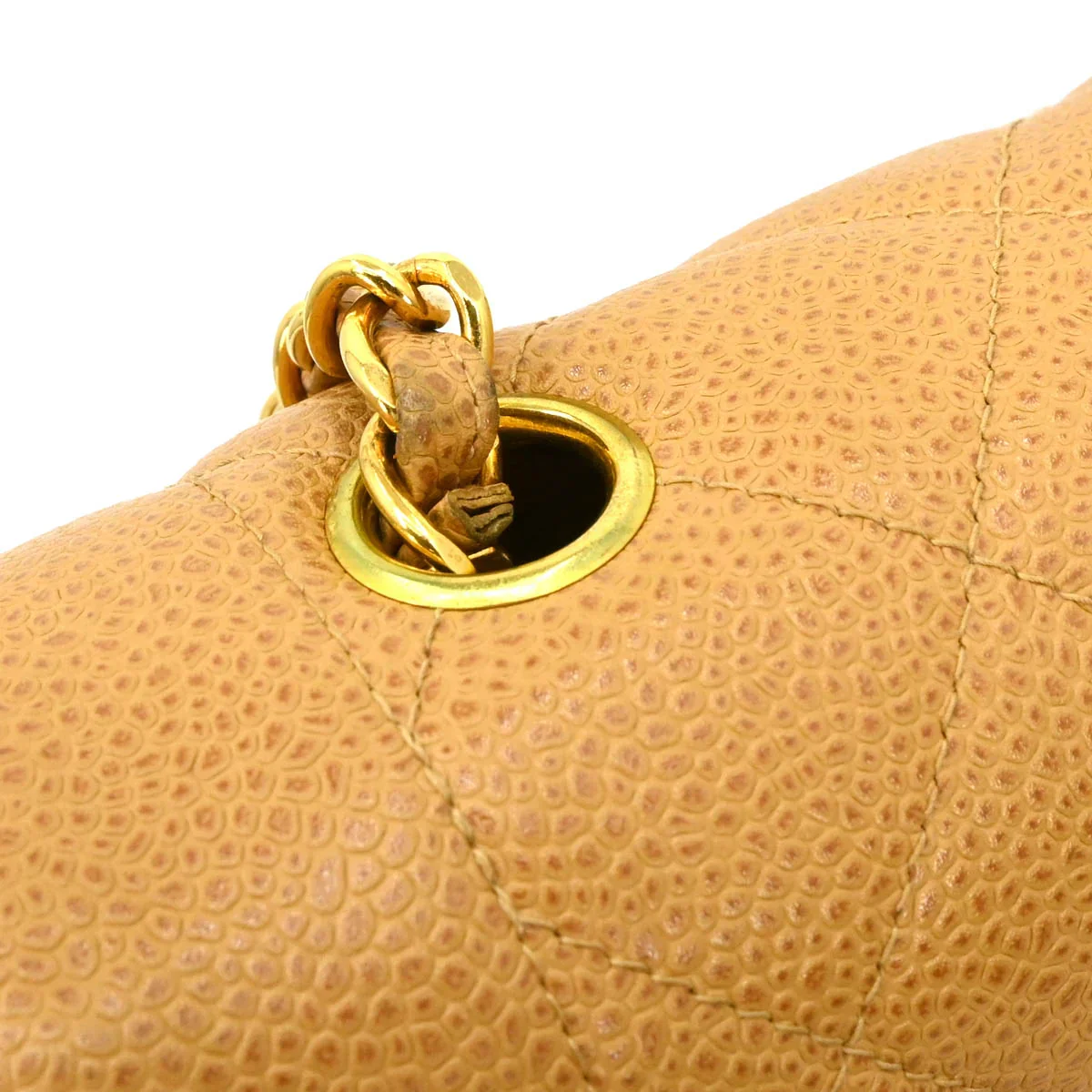 Chanel Beige Caviar Medium Diana Shoulder Bag - Image 7