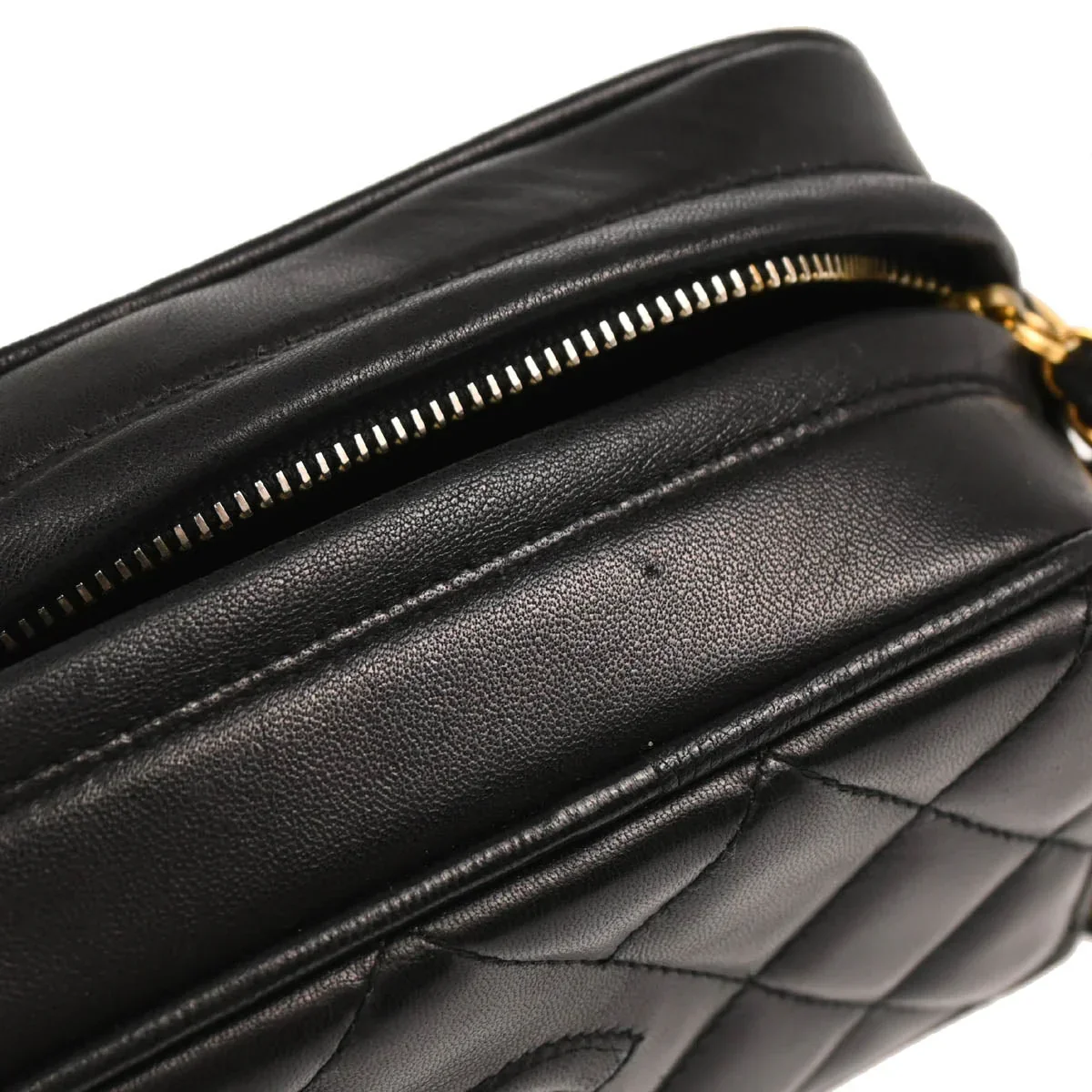 Chanel 1994-1996 Black Lambskin Camera Bag Mini - Image 8