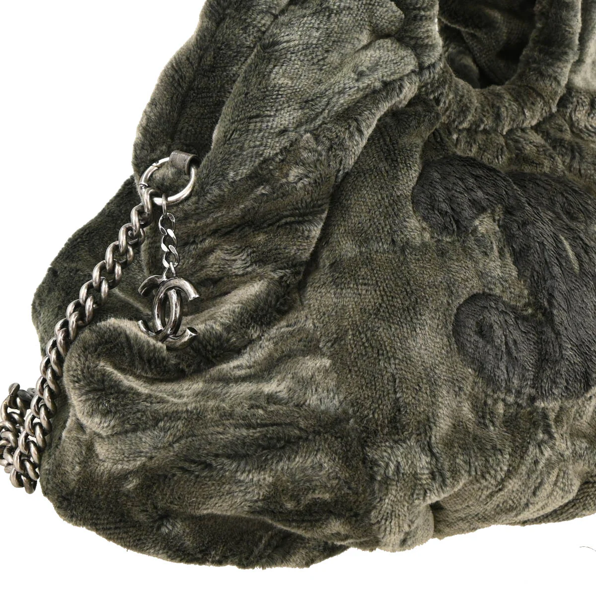 Chanel 2010-2011 Faux Fur Leather 2way Shoulder Tote Handbag - Image 3