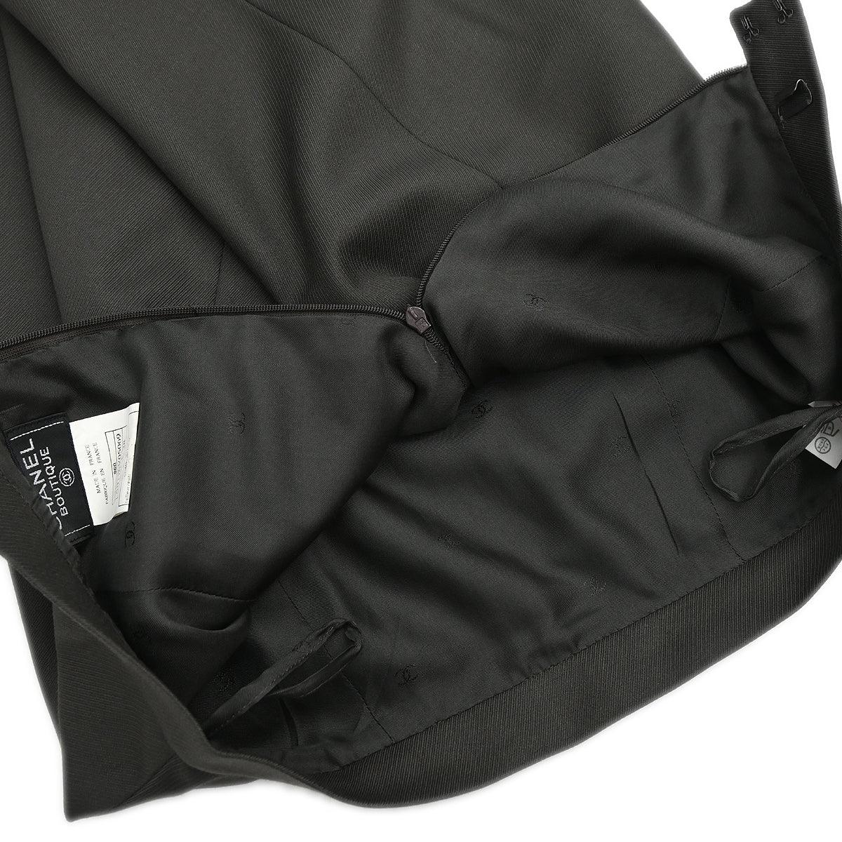 Chanel 1996 Setup Suit Jacket Skirt Gray #38 - Image 8