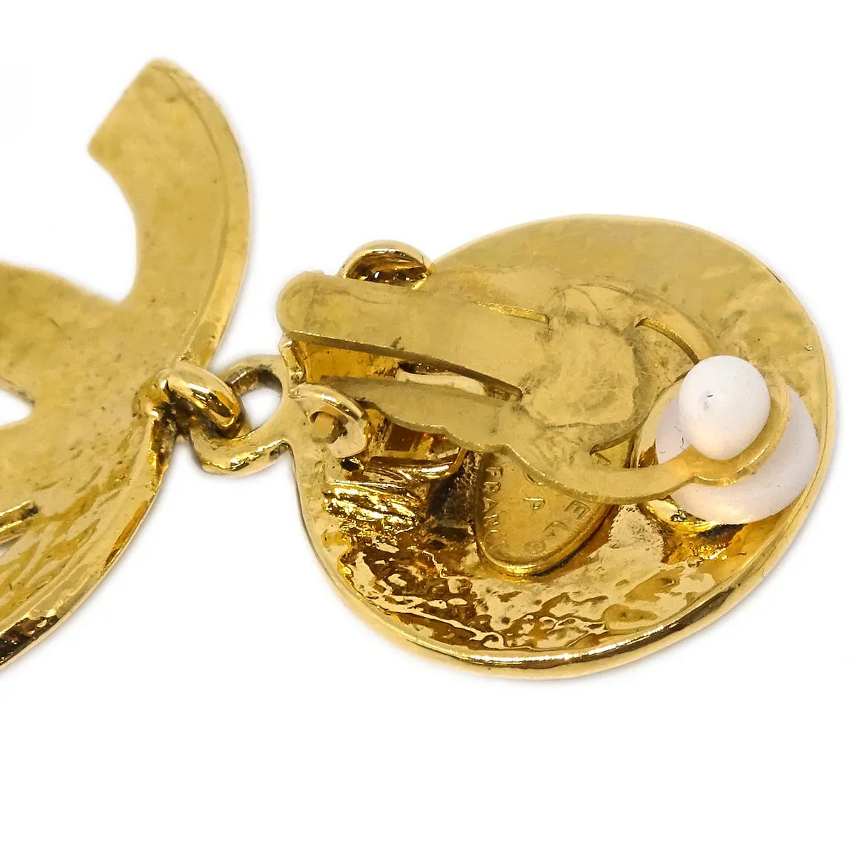 Chanel Dangle Earrings CC Clip-On Gold 94P - Image 3