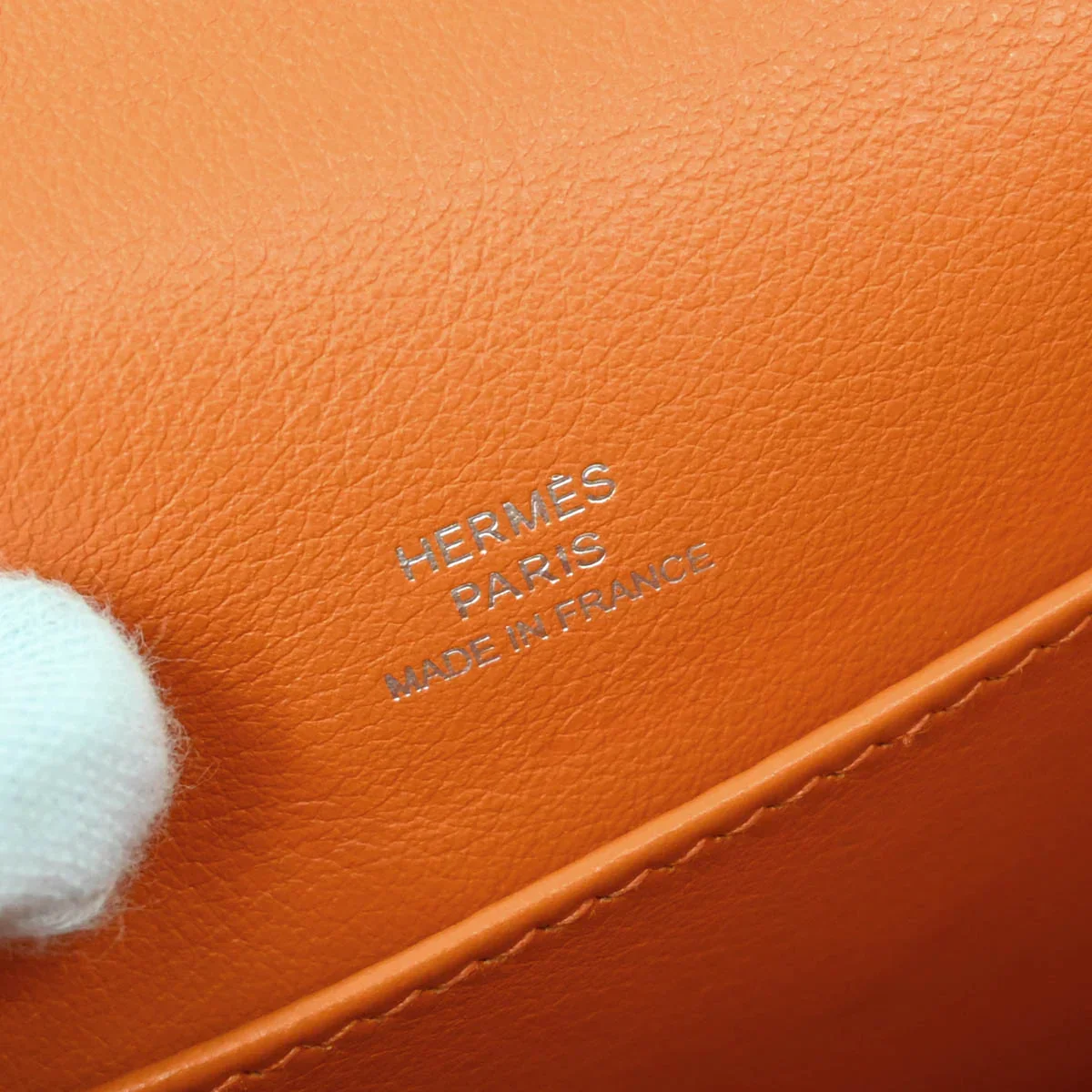 Hermes 2007 Orange Swift Kelly Pochette - Image 10