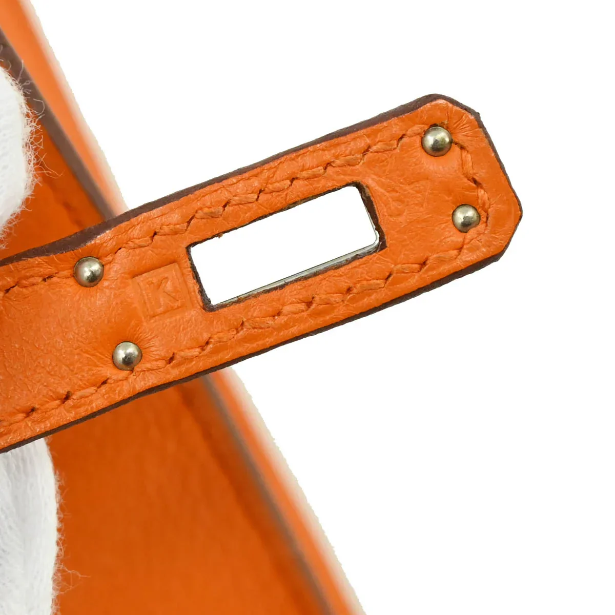 Hermes 2007 Orange Swift Kelly Pochette - Image 11