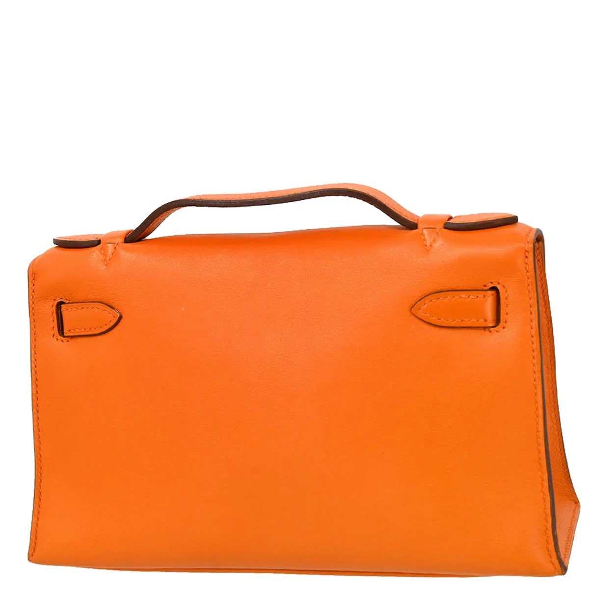 Hermes 2007 Orange Swift Kelly Pochette - Image 3