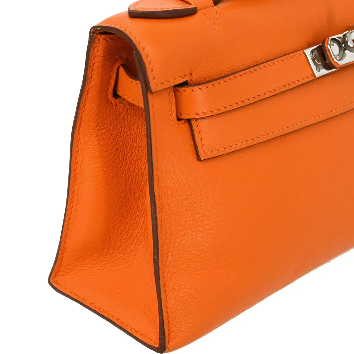 Hermes 2007 Orange Swift Kelly Pochette - Image 4
