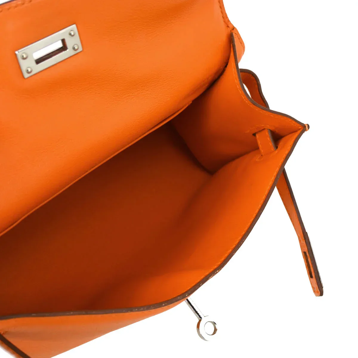 Hermes 2007 Orange Swift Kelly Pochette - Image 5
