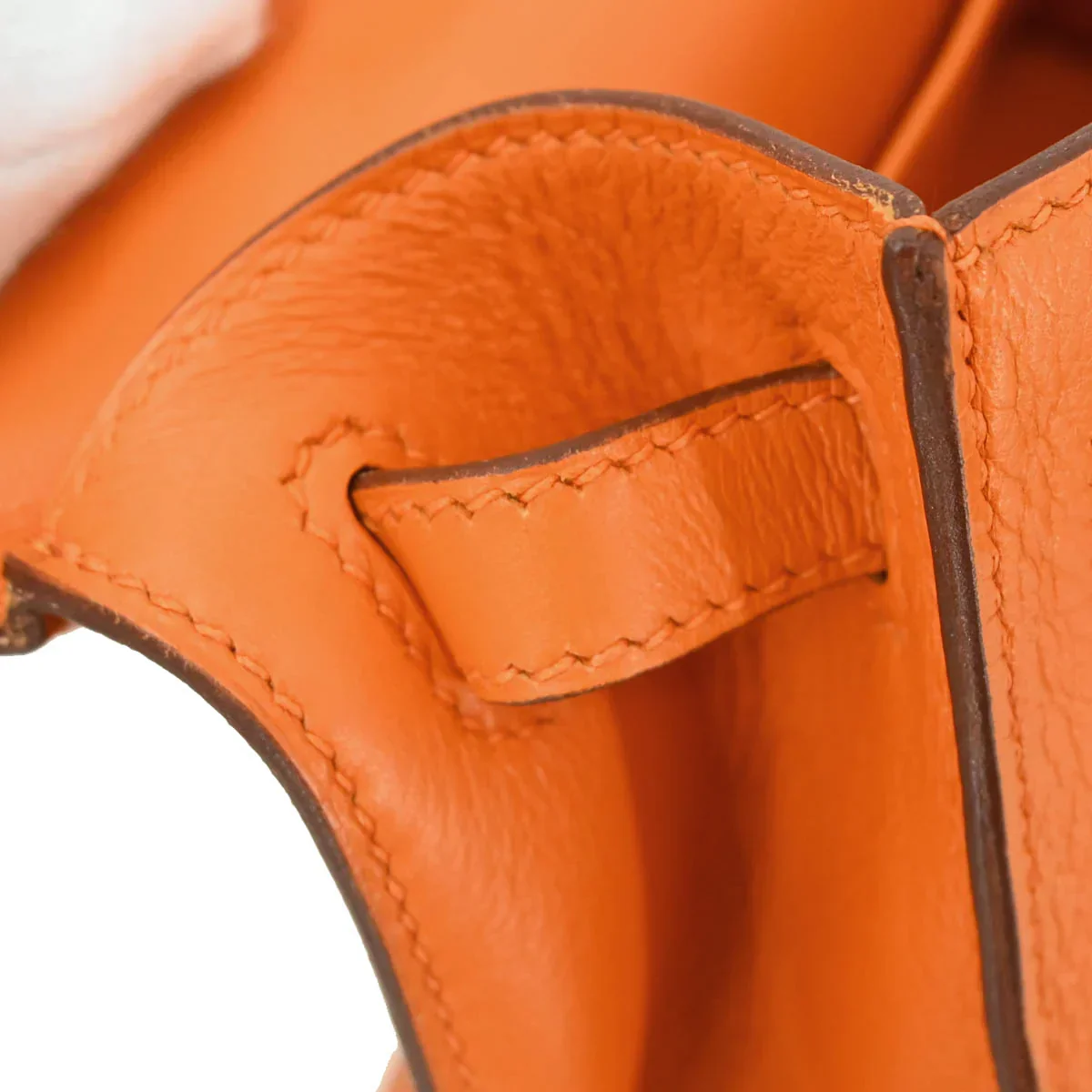 Hermes 2007 Orange Swift Kelly Pochette - Image 7