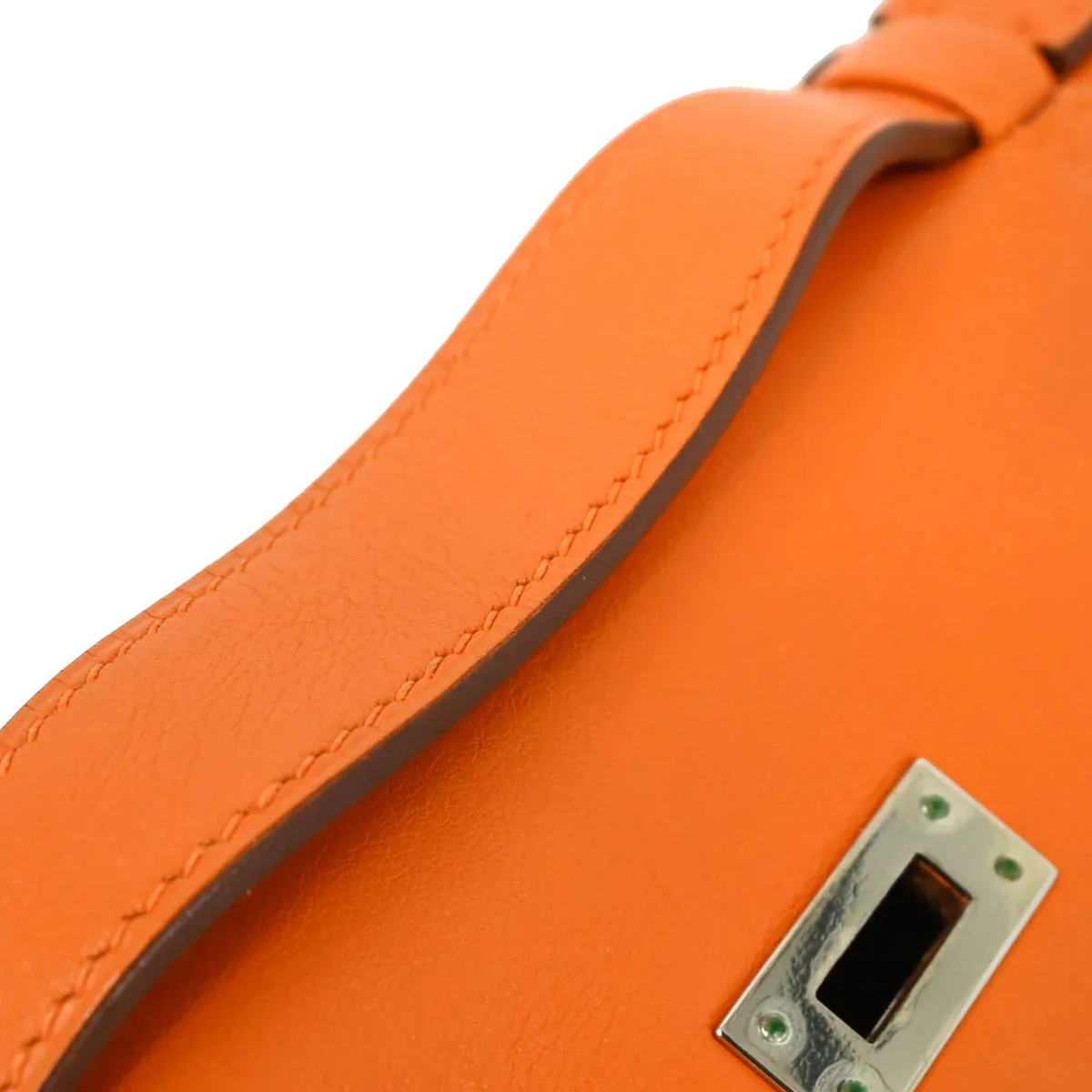 Hermes 2007 Orange Swift Kelly Pochette - Image 8