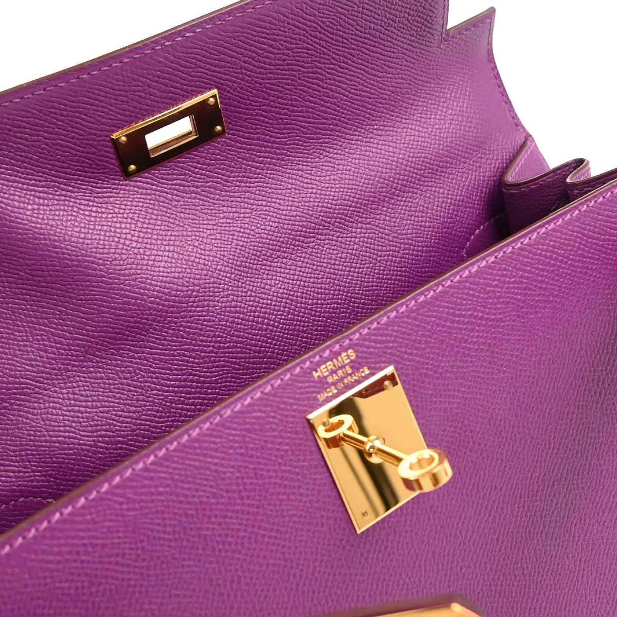 Hermes 2014 Anemone Epsom Kelly 28 Sellier 2way Shoulder Handbag - Image 8