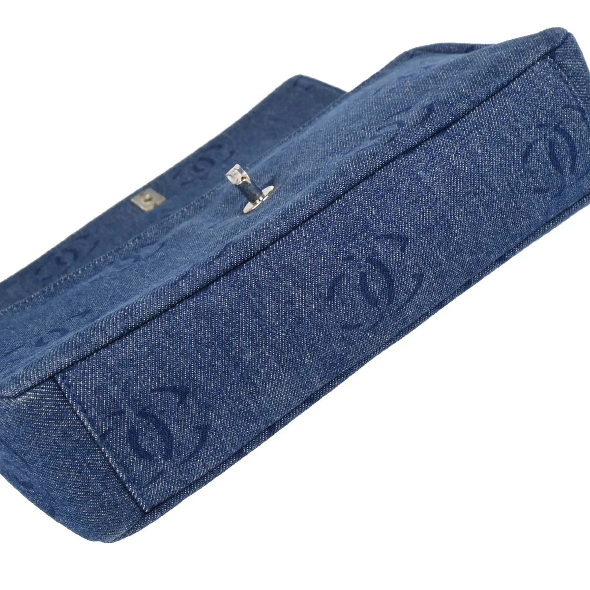 Chanel 2001-2003 Blue Denim Handbag - Image 5