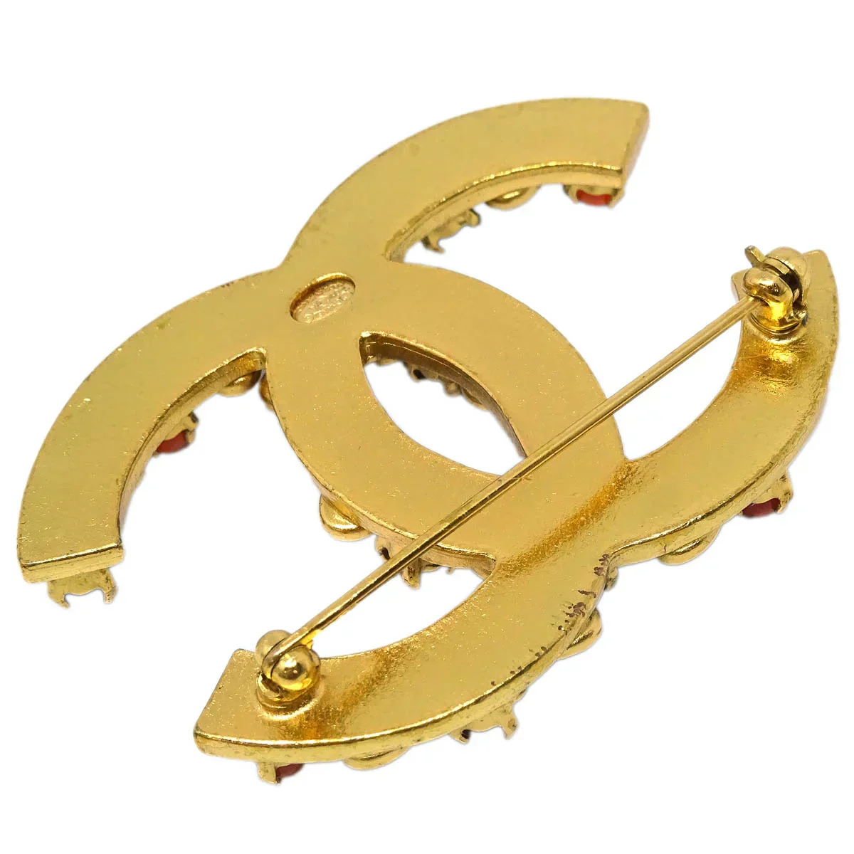 Chanel CC Brooch Pin Gold 01A - Image 3