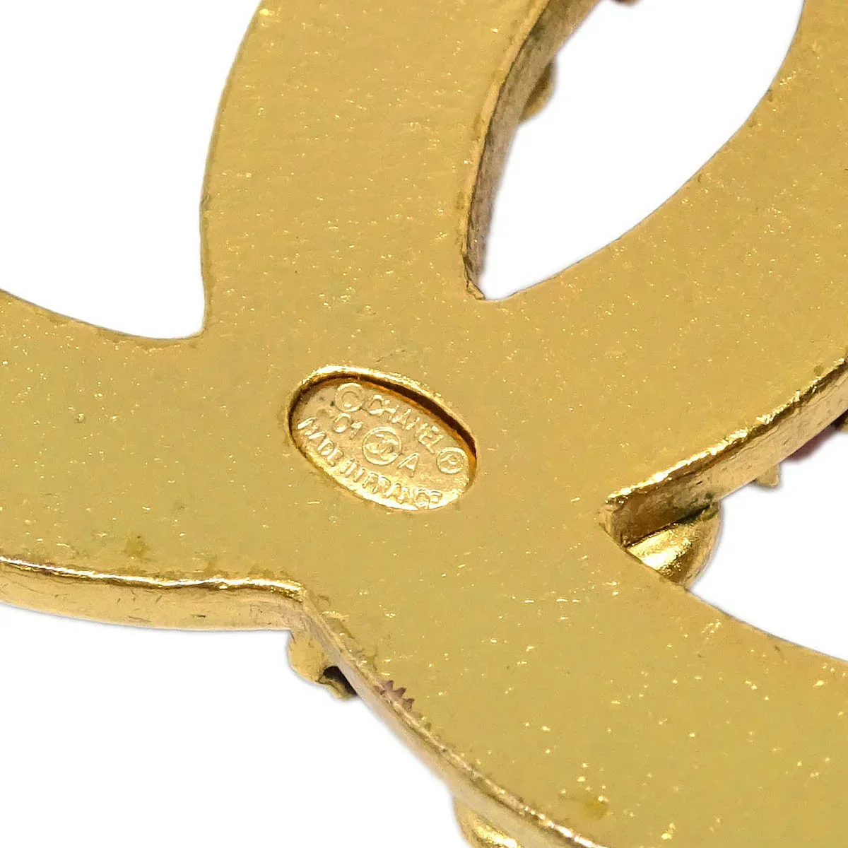 Chanel CC Brooch Pin Gold 01A - Image 4