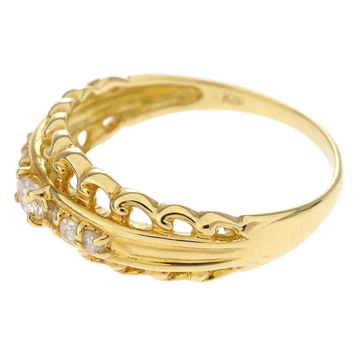 Ring K18 Diamond Gold #54 - Image 2