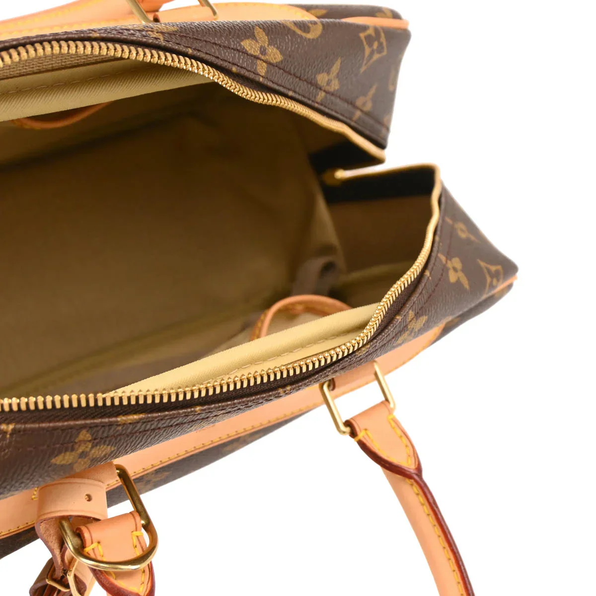 Louis Vuitton 2002 Monogram Deauville Bowling Vanity Handbag M47270 - Image 4