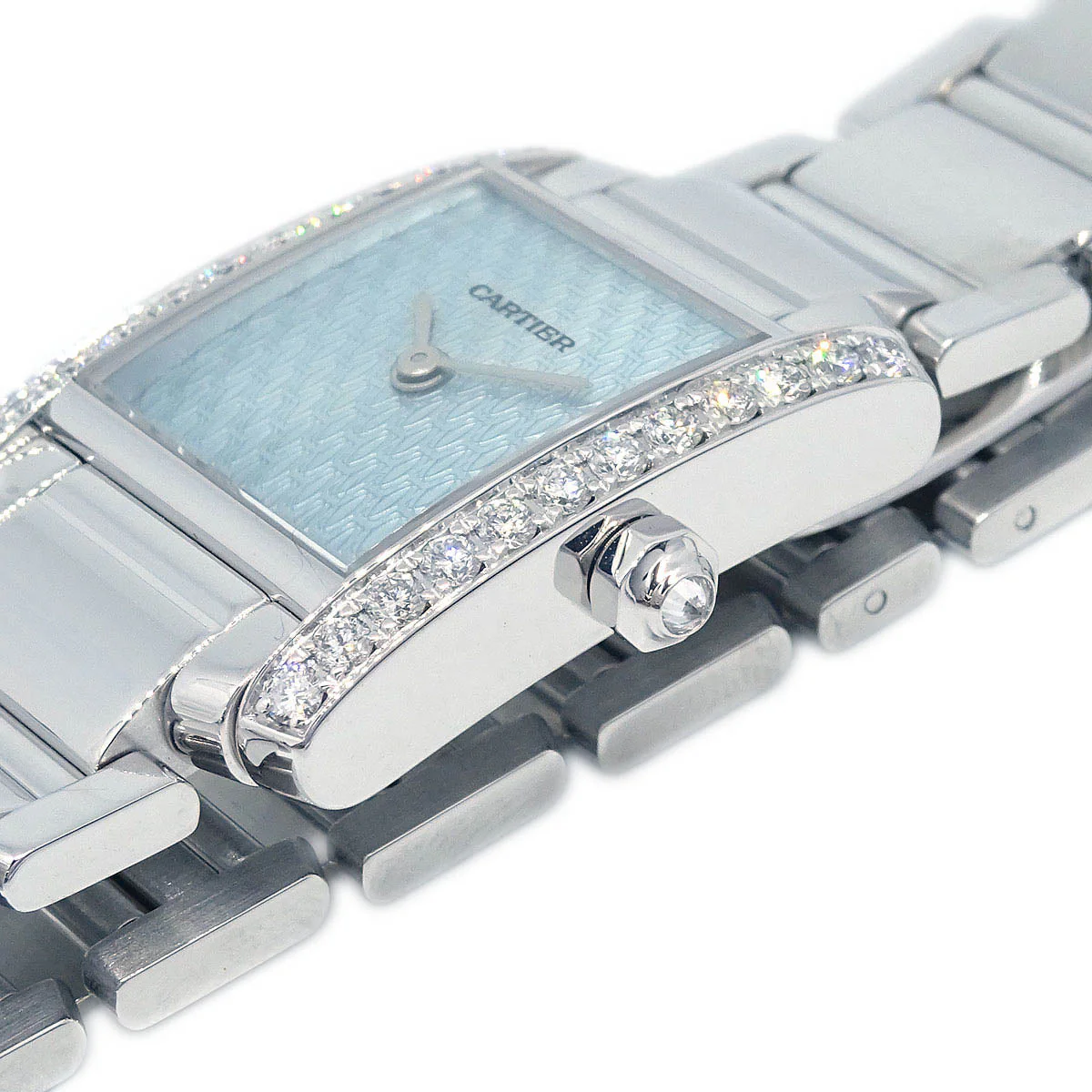 Cartier Tank Francaise SM Ref.2403 Quartz Watch 18KWG Diamond - Image 3