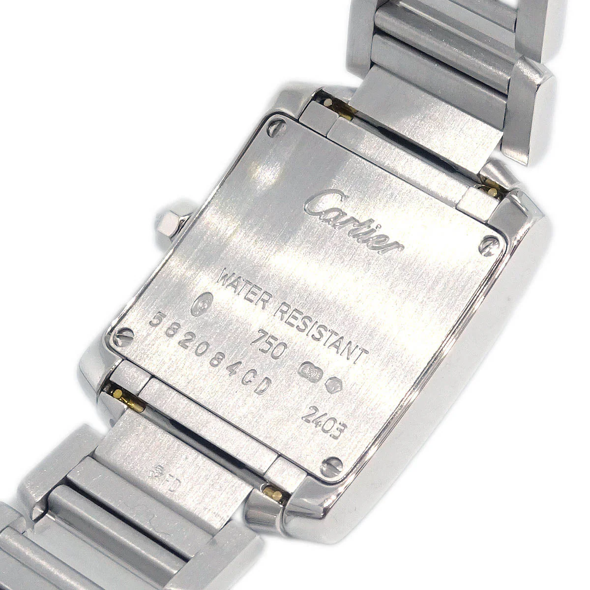 Cartier Tank Francaise SM Ref.2403 Quartz Watch 18KWG Diamond - Image 7