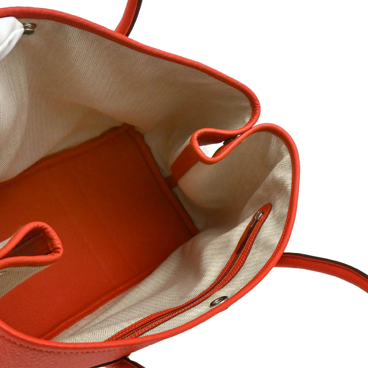 Hermes 2014 Rouge Pivoine Country Garden Party 36 PM Tote Bag - Image 4