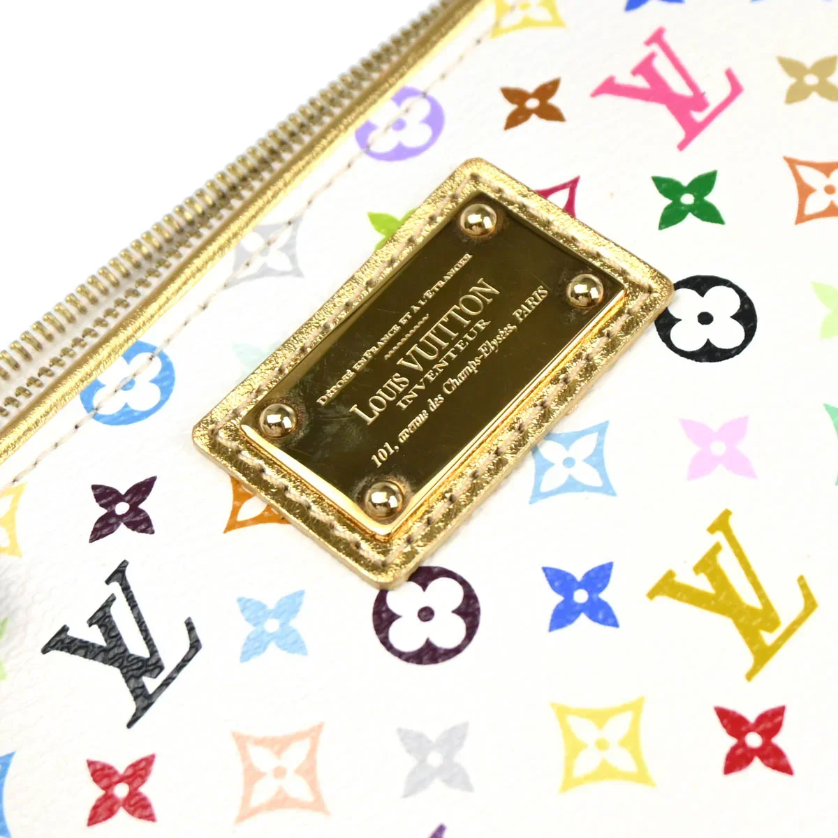 Louis Vuitton 2008 White Multicolor Kate Clutch Bag M55212 - Image 8