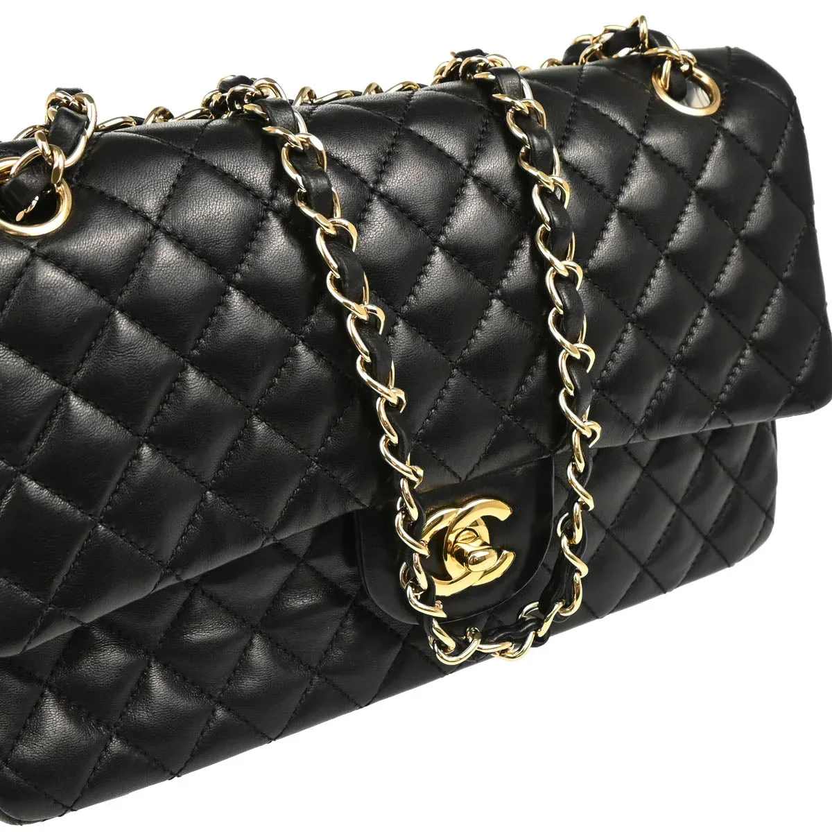 Chanel 2009-2010 Black Lambskin Valentine Shoulder Bag - Image 3