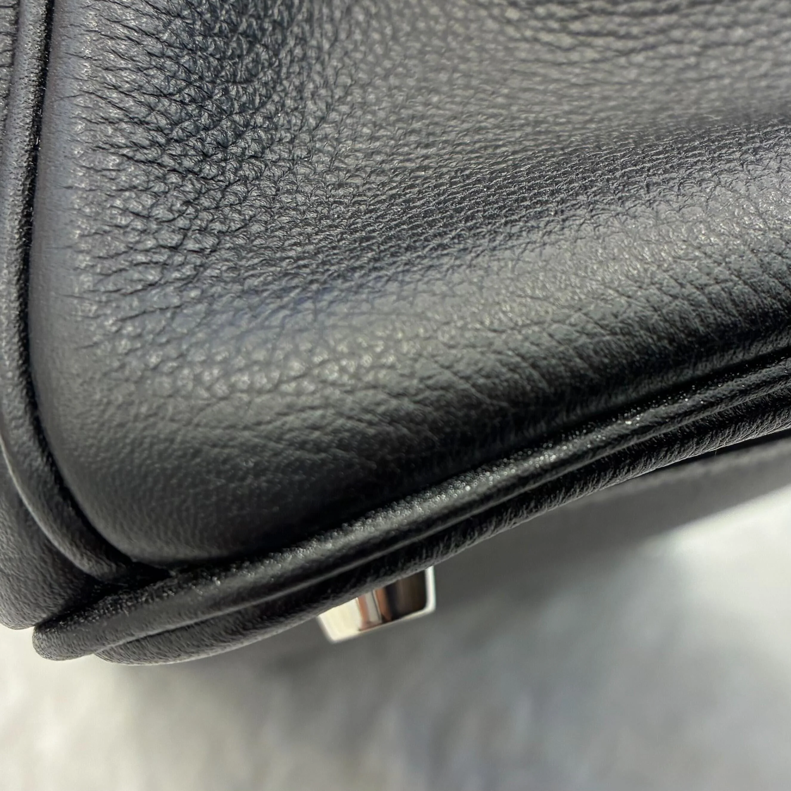 Hermes 2018 Black Evergrain Birkin 30 Handbag - Image 11