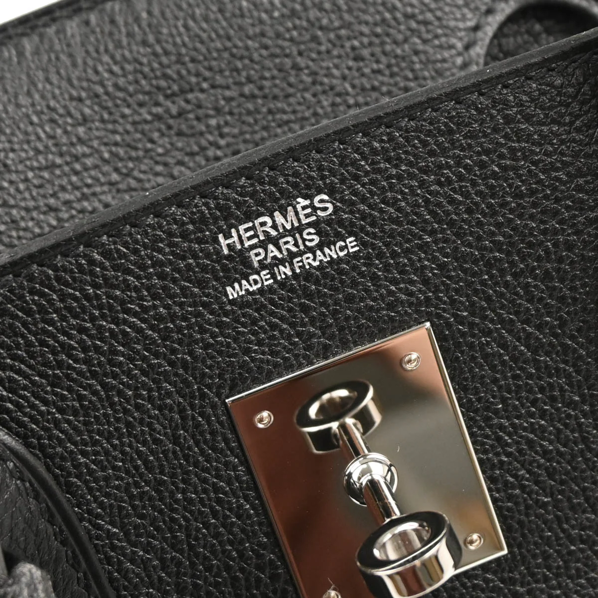 Hermes 2018 Black Evergrain Birkin 30 Handbag - Image 9