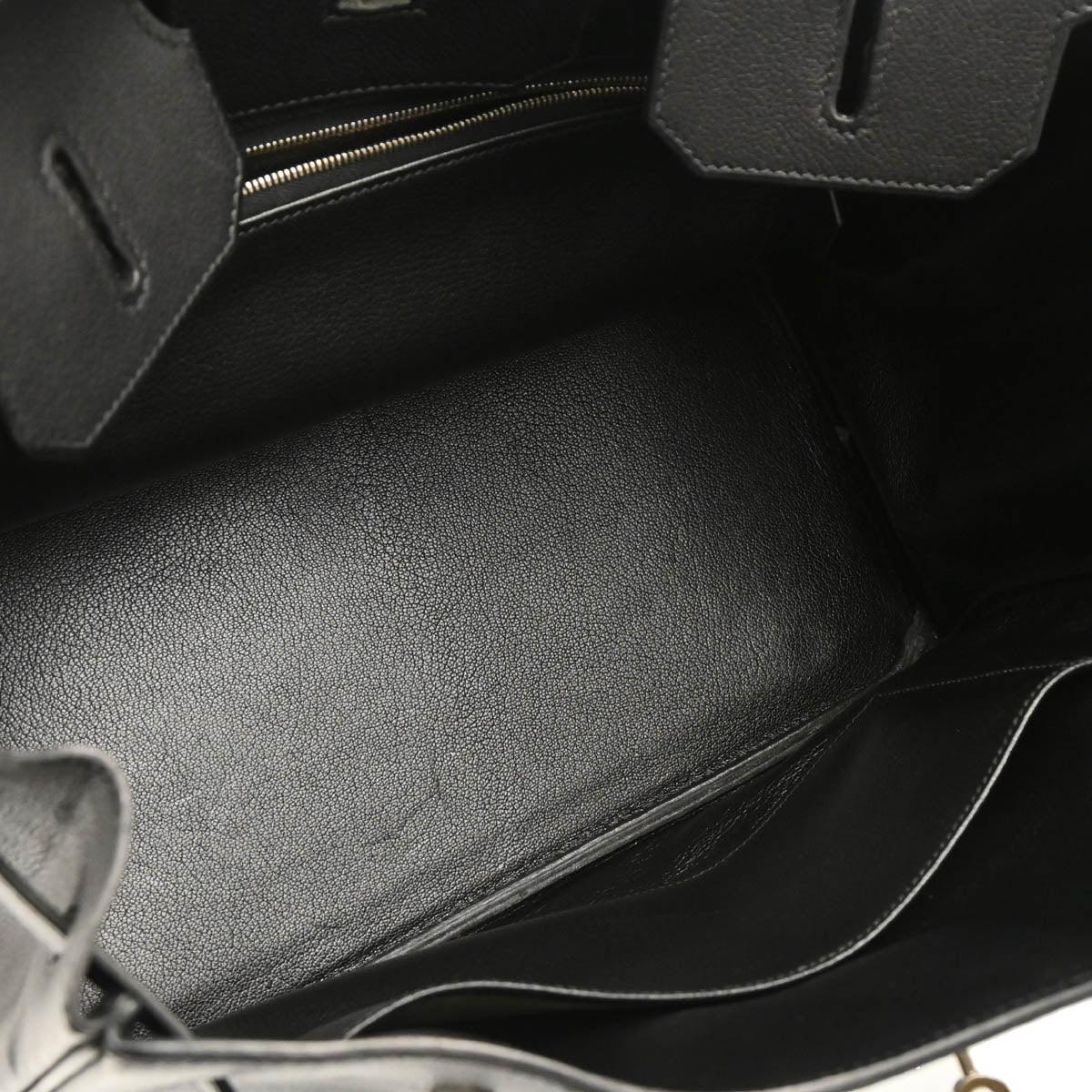 Hermes Black Evercalf Birkin 35 Handbag - Image 9
