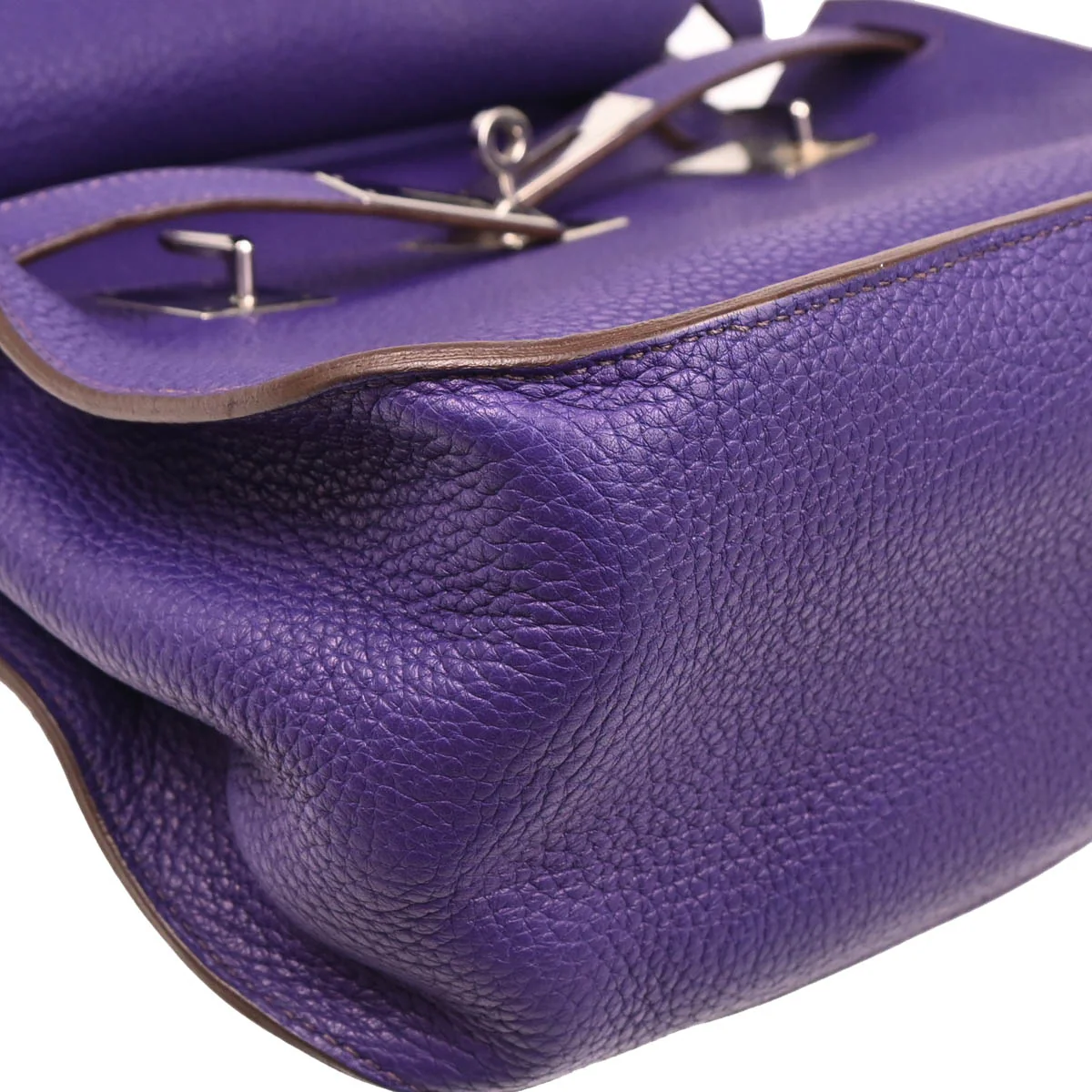 Hermes 2010 Iris Taurillon Clemence Jypsiere 28 Shoulder Bag - Image 5