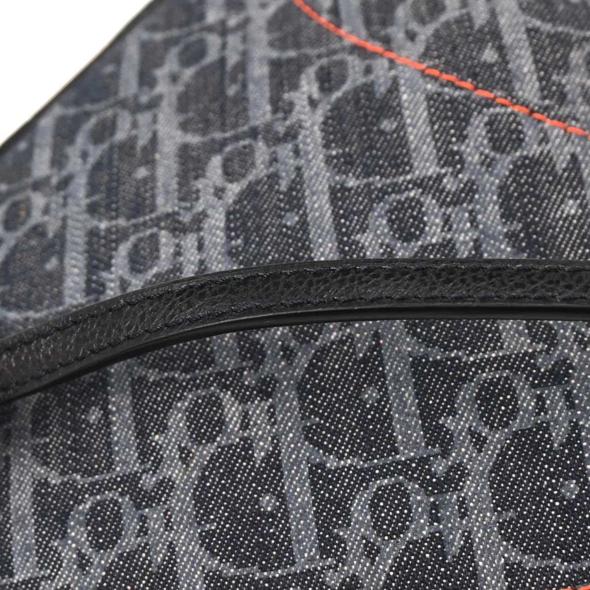 Christian Dior Navy Denim Trotter Saddle Handbag - Image 6
