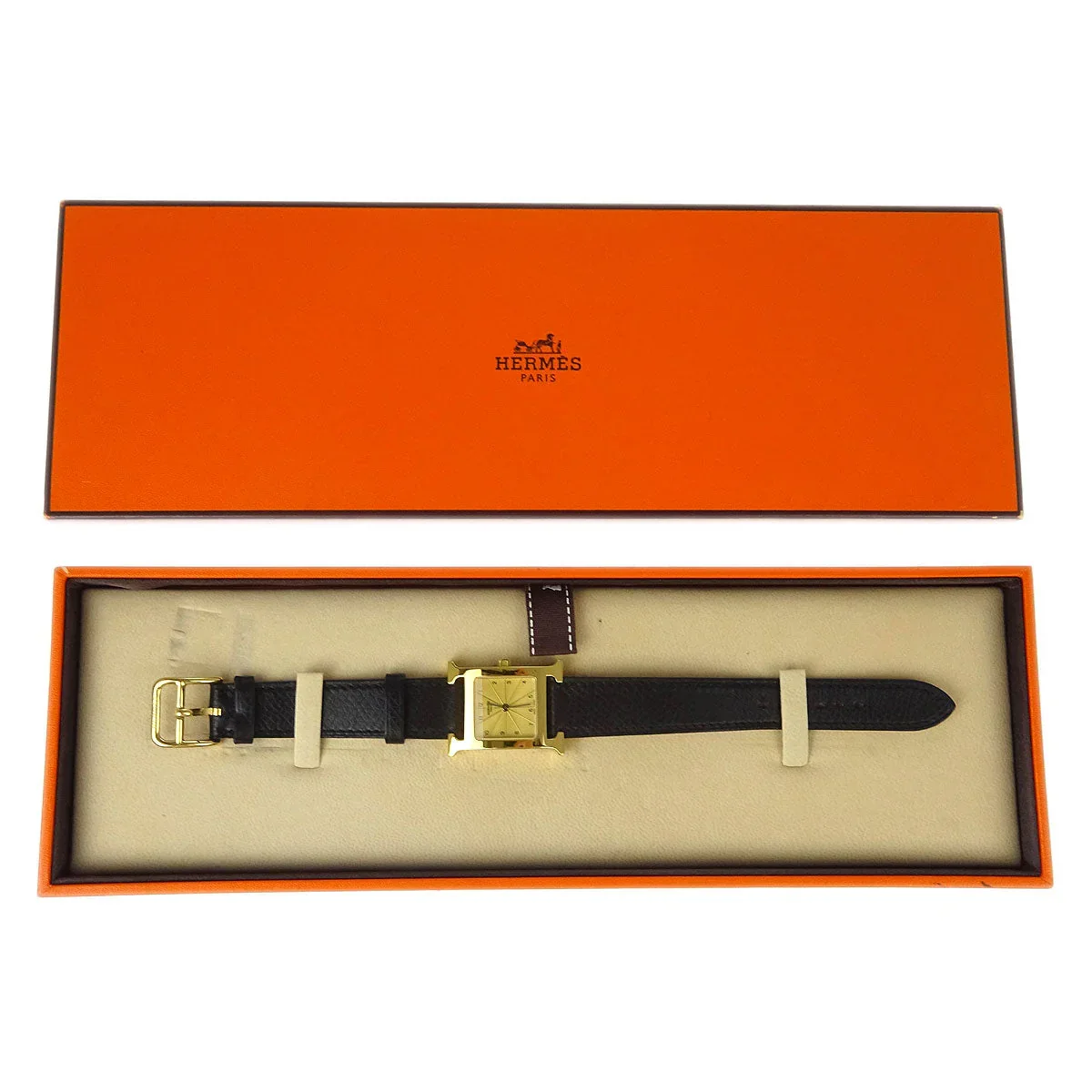 Hermes H Watch HH1.201 Quartz Watch Gold - Image 3