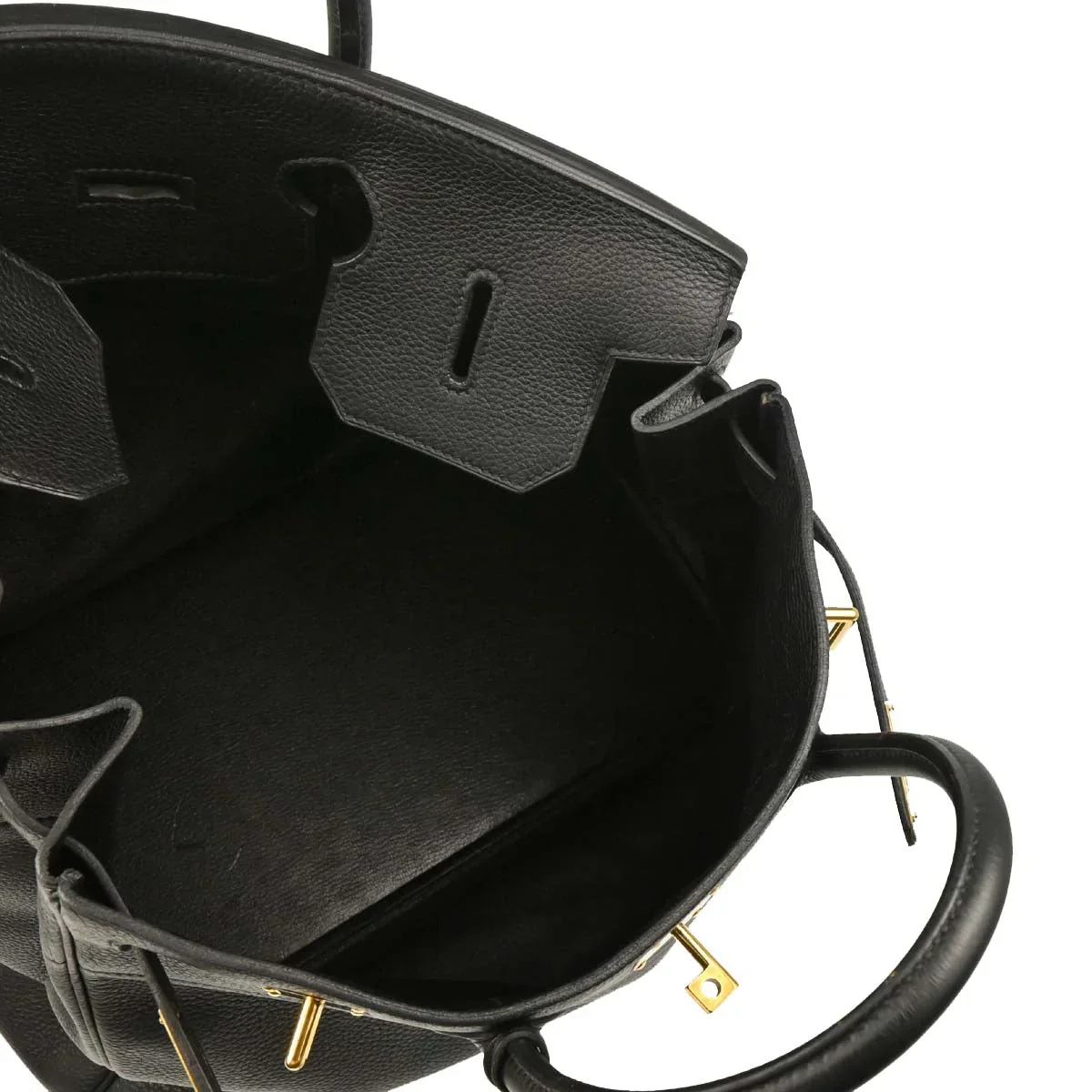 Hermes Black Togo Haut a Courroies 40 Handbag - Image 4