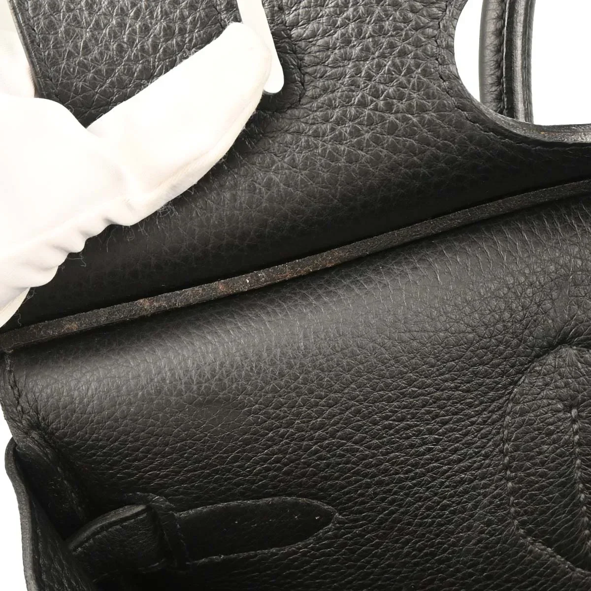 Hermes Black Togo Haut a Courroies 40 Handbag - Image 9