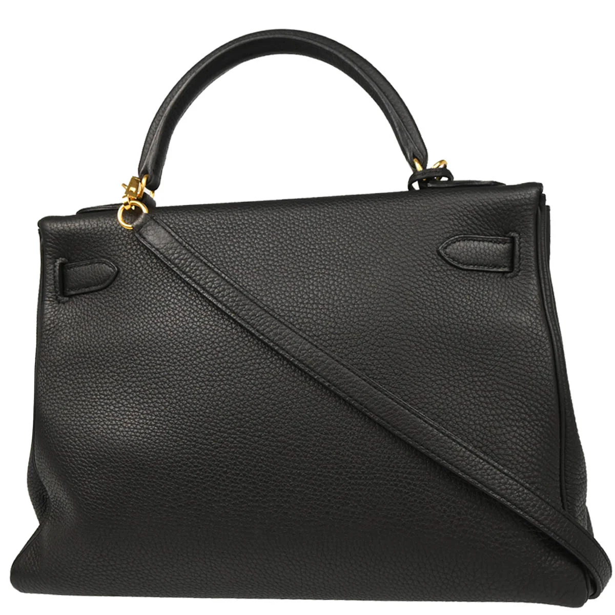 Hermes 2016 Black Togo Kelly 32 Retourne 2way Shoulder Handbag - Image 2
