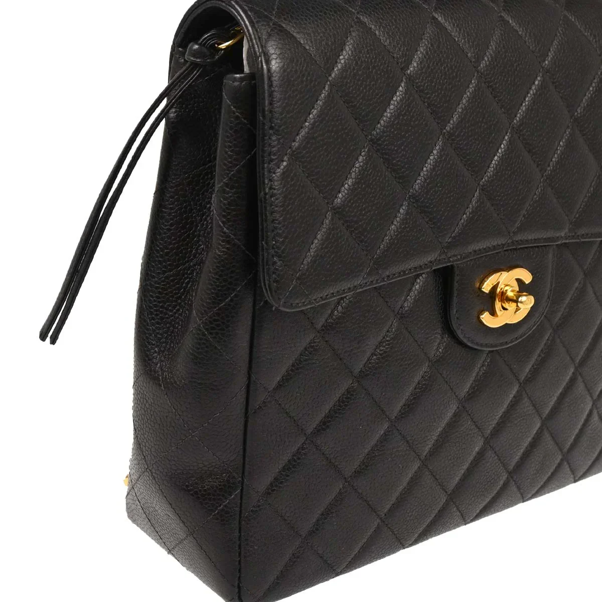 Chanel 1996-1997 Black Caviar Backpack - Image 3