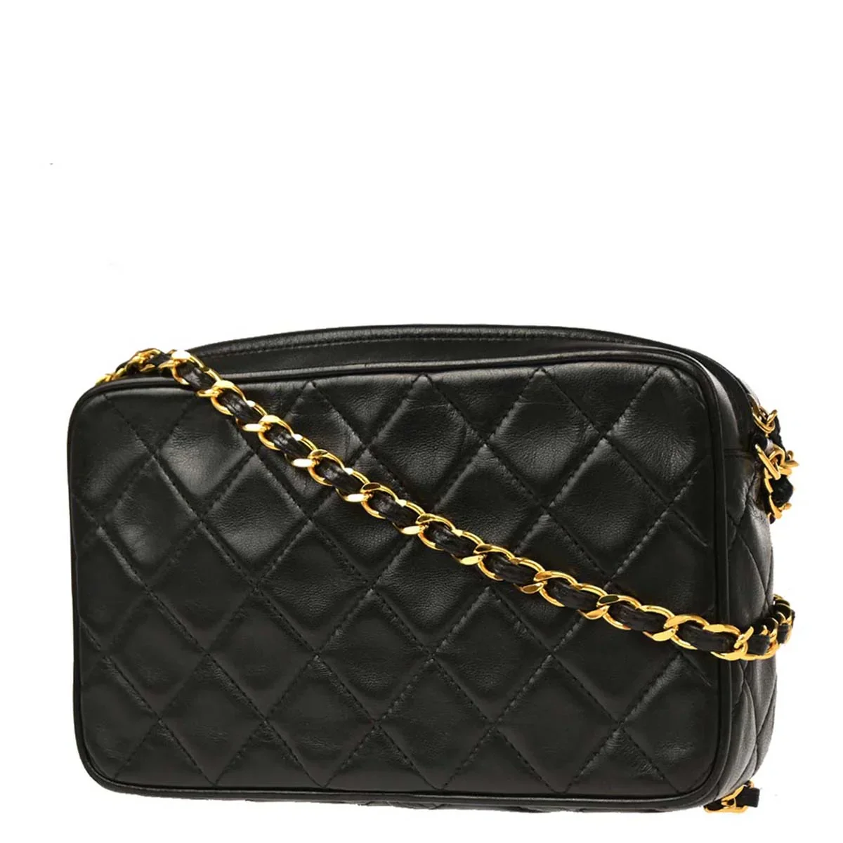 Chanel 1994-1996 Black Lambskin Camera Bag - Image 2