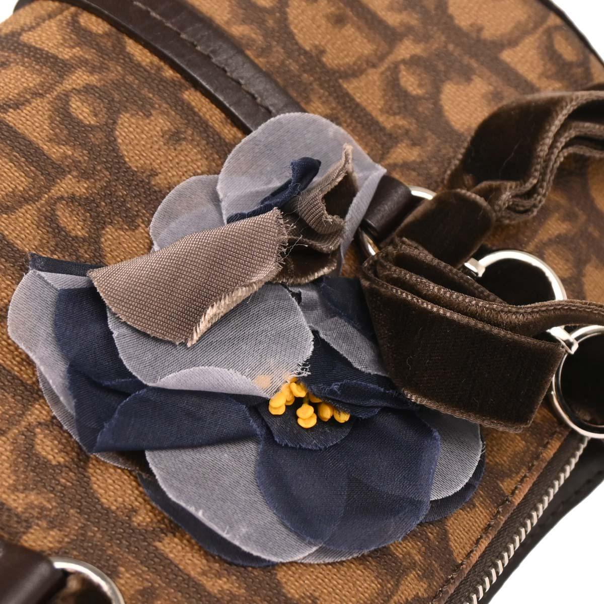 Christian Dior Brown PVC Trotter Romantic Handbag - Image 7