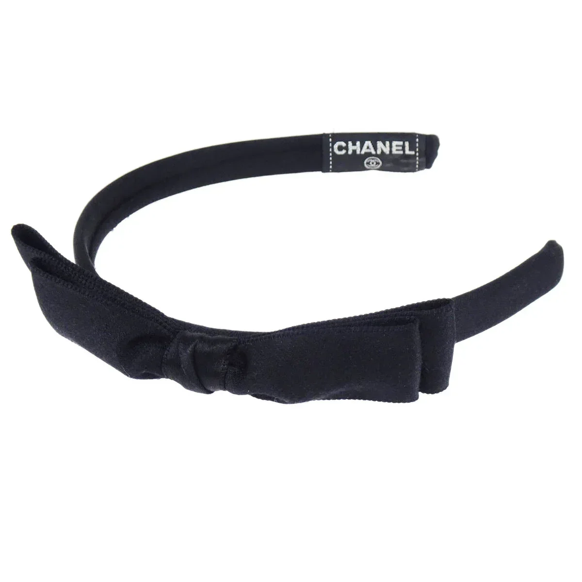 Chanel Bow Headband Hair Accessories Black