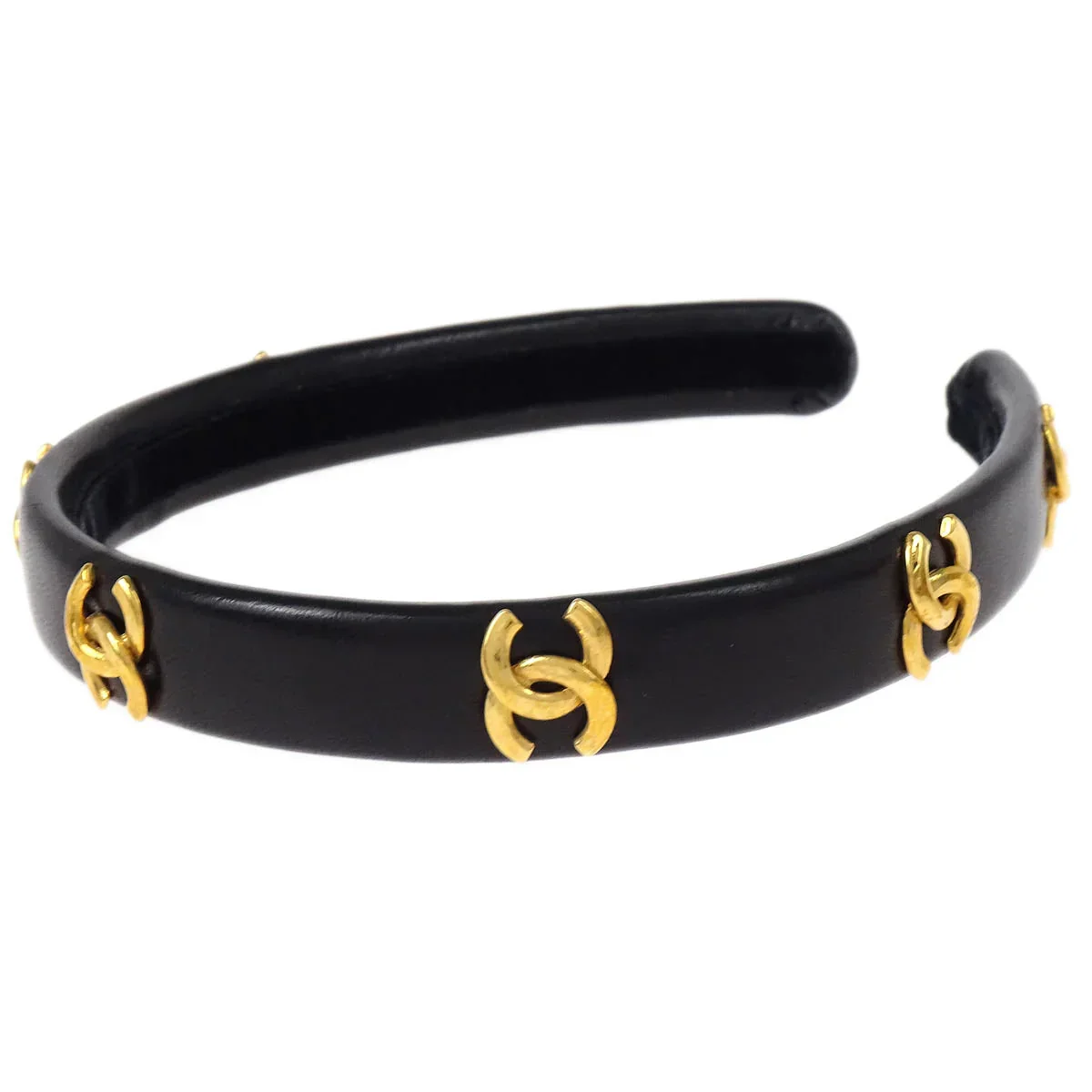 Chanel CC Headband Hair Accessories Black