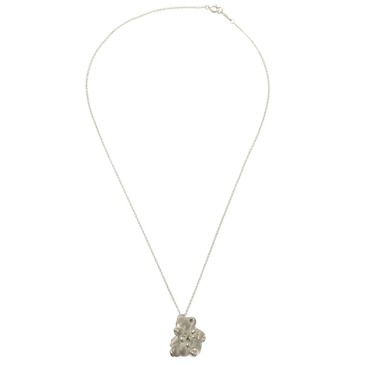 Tiffany & Co. Teddy Bear Pendant Necklace 925 Silver - Image 2