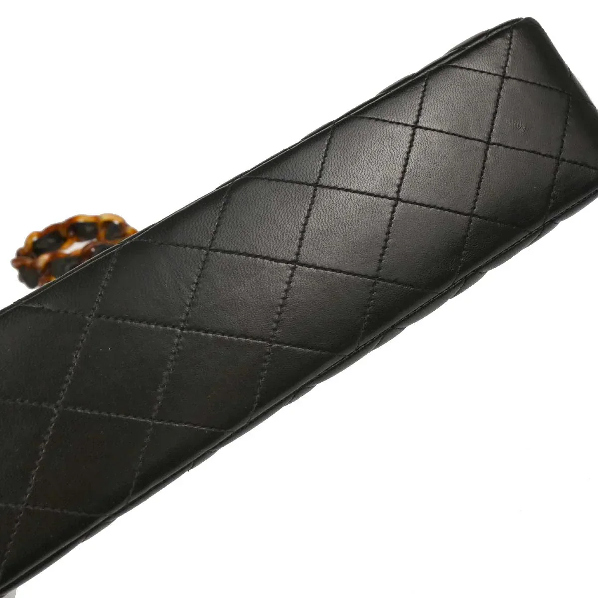 Chanel 1994-1996 Black Lambskin Medium Single Flap Shoulder Bag - Image 13