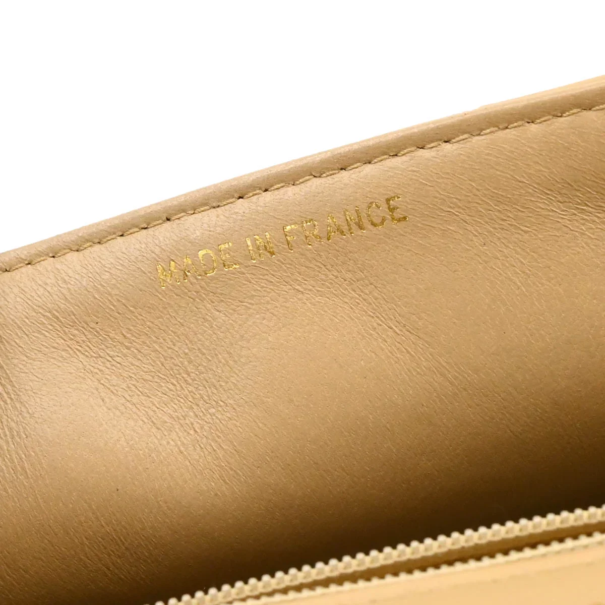 Chanel 1989-1991 Beige Lambskin Shoulder Bag - Image 9