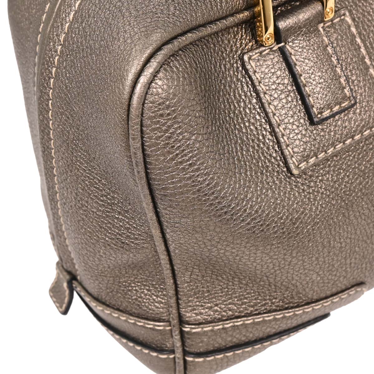 Loewe Metallic Gray Amazona 28 Handbag - Image 4