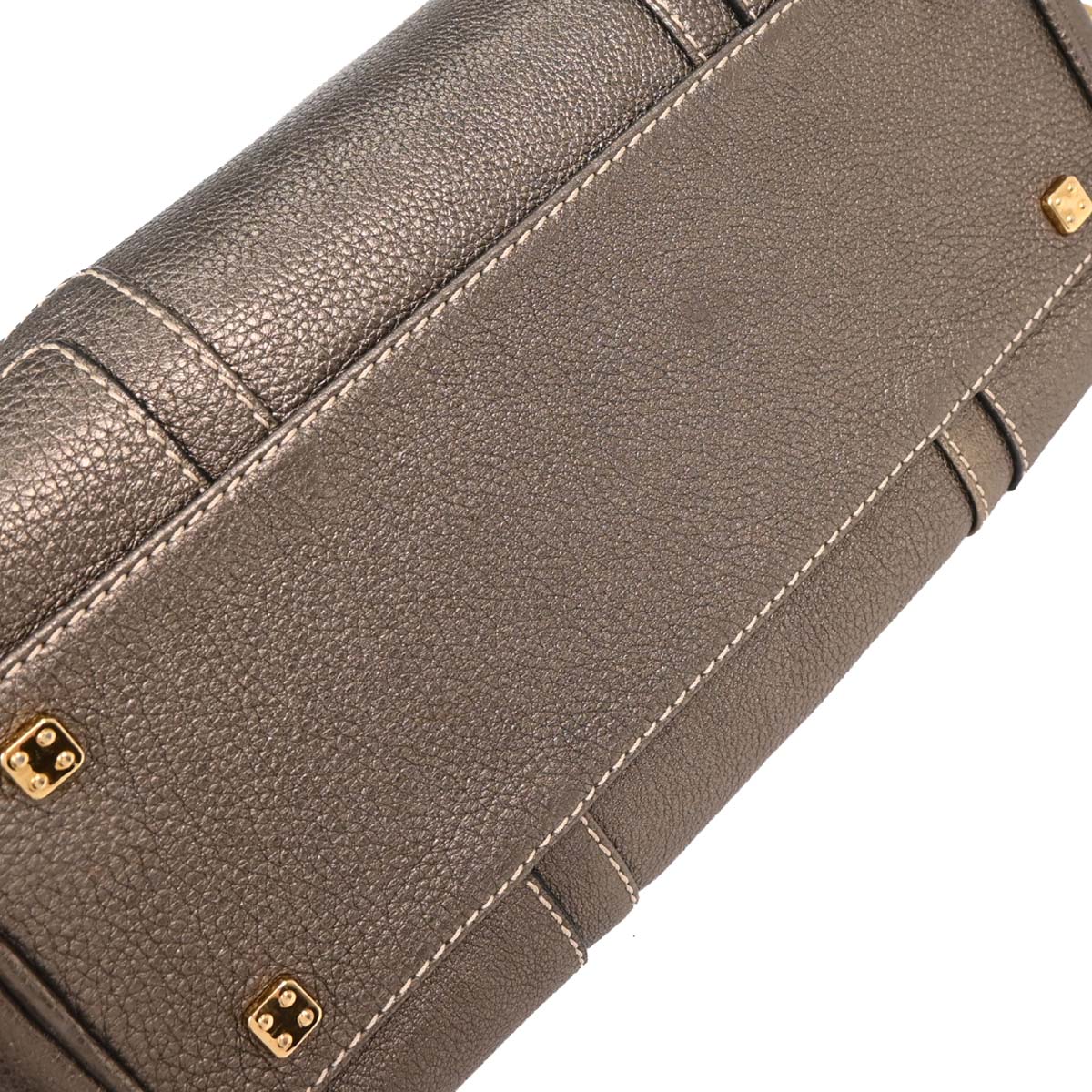 Loewe Metallic Gray Amazona 28 Handbag - Image 5